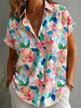 Elise | Painterly Floral Blouse