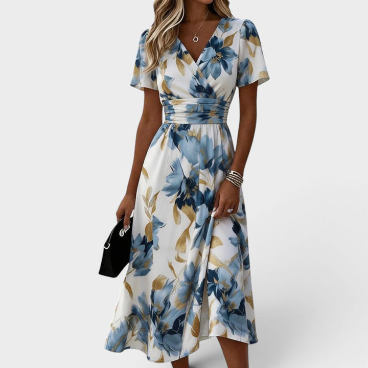 Aurelie | Floral A-Line Midi Dress