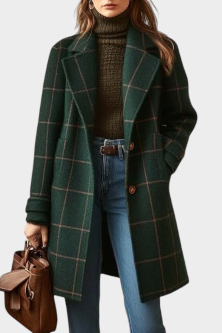 Ingrid | Classic Check Autumn Coat