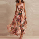 Willow | Elegant One-Shoulder Floral Maxi Dress