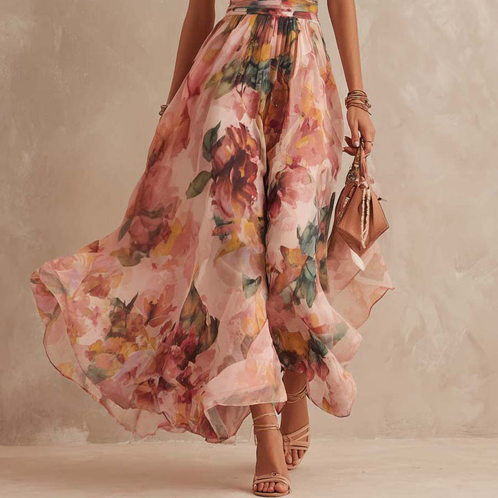 Willow | Elegant One-Shoulder Floral Maxi Dress