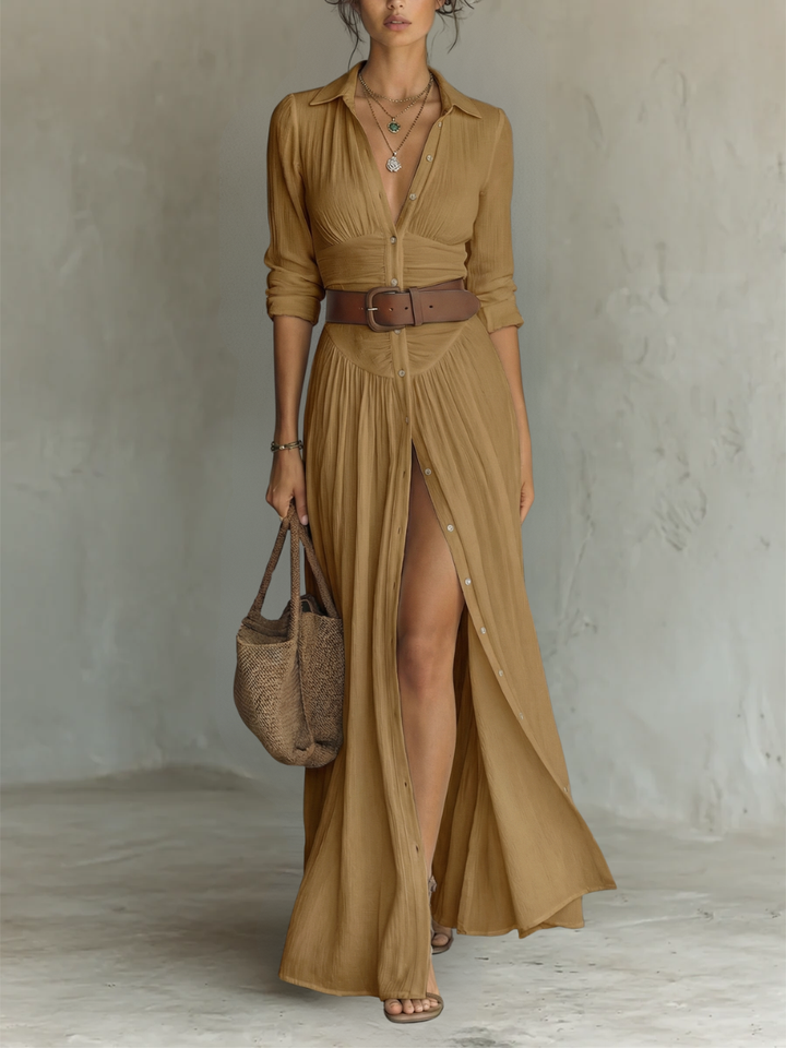 Rosabel | Buttoned Maxi Shirt Dress