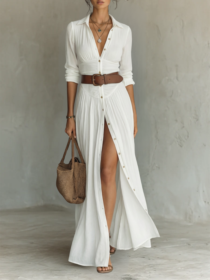 Rosabel | Buttoned Maxi Shirt Dress