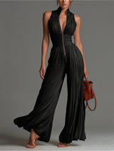 Liora | Pleated Wide-Leg Jumpsuit