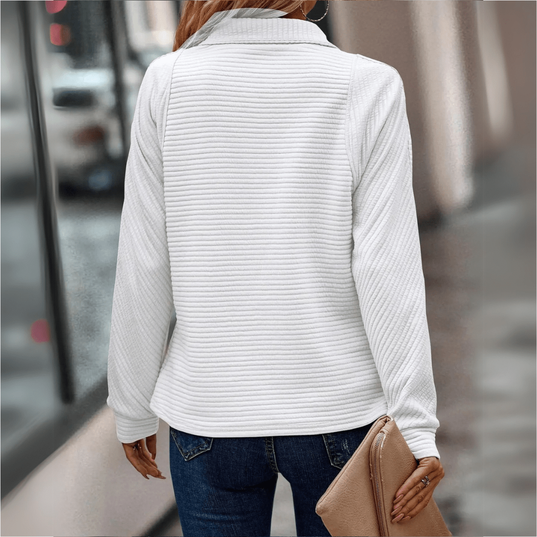 Adeline | Textured Half-Zip Pullover
