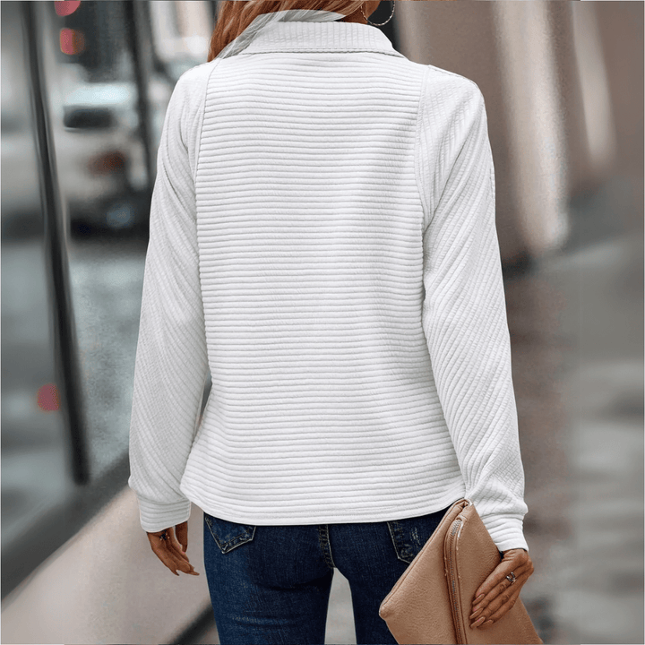 Adeline | Textured Half-Zip Pullover