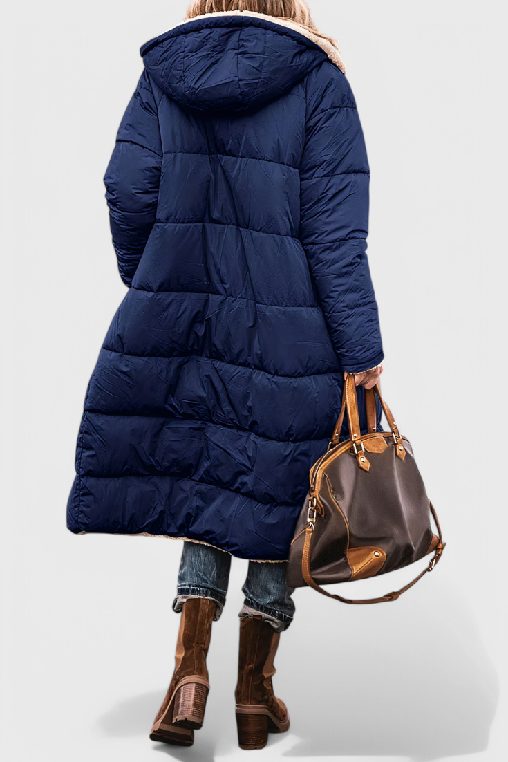 Rosalind | Cozy Longline Hooded Coat