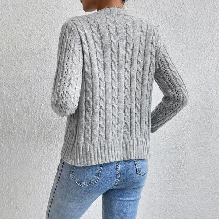 Estella | Cropped Cable Cardigan