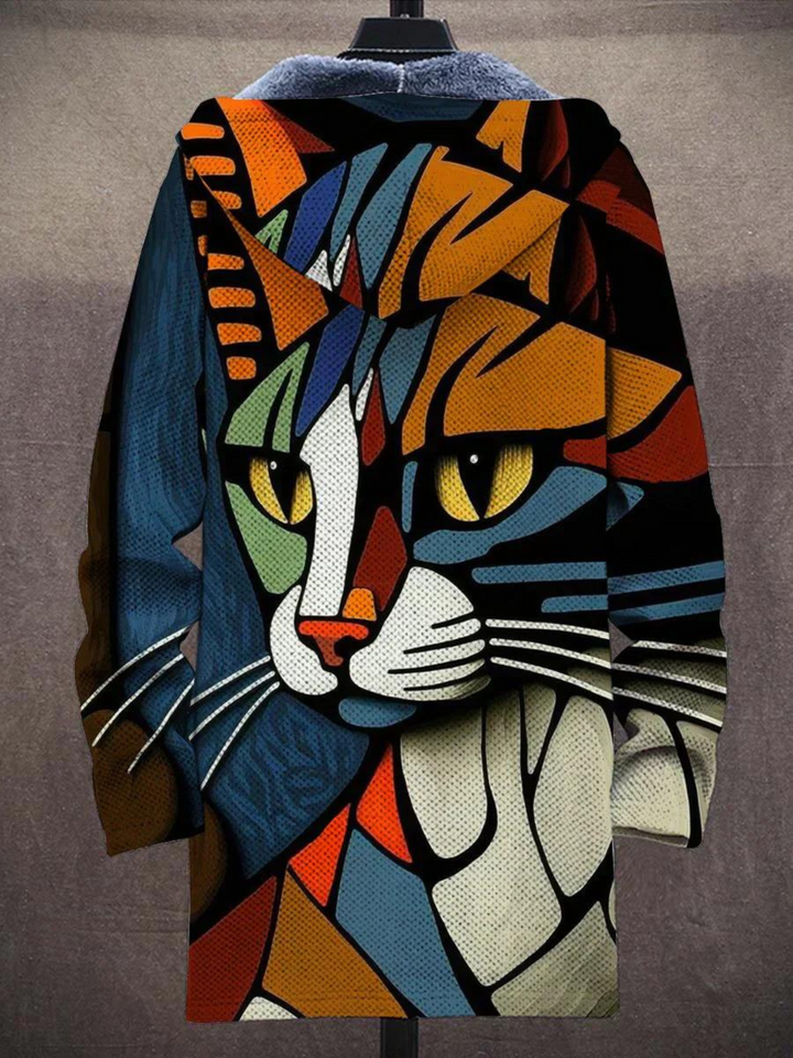 Desmond | Hooded Artistic-Print Cardigan