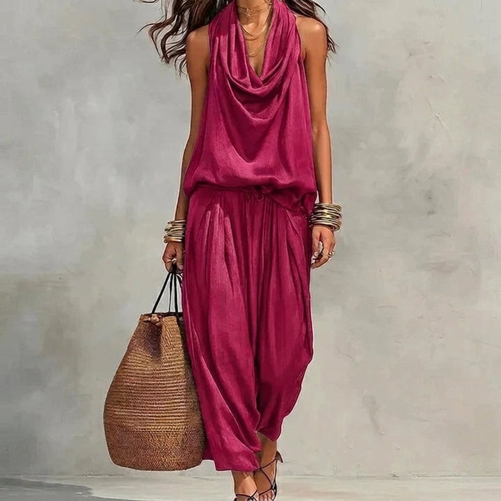 Emmeline | Draped Halter Two-Piece Set