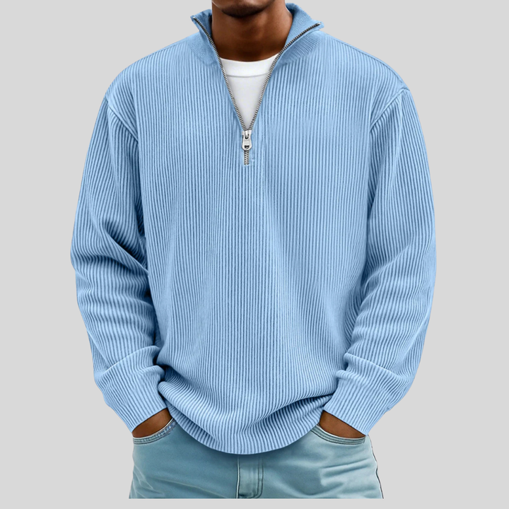 Desmond | Ribbed Quarter-Zip Sweater