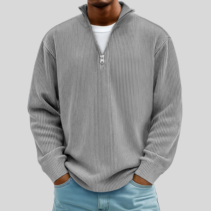 Desmond | Ribbed Quarter-Zip Sweater