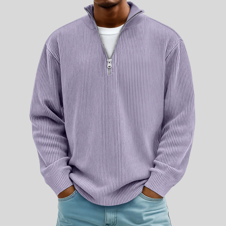 Desmond | Ribbed Quarter-Zip Sweater