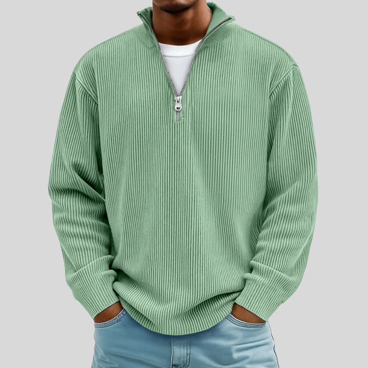 Desmond | Ribbed Quarter-Zip Sweater