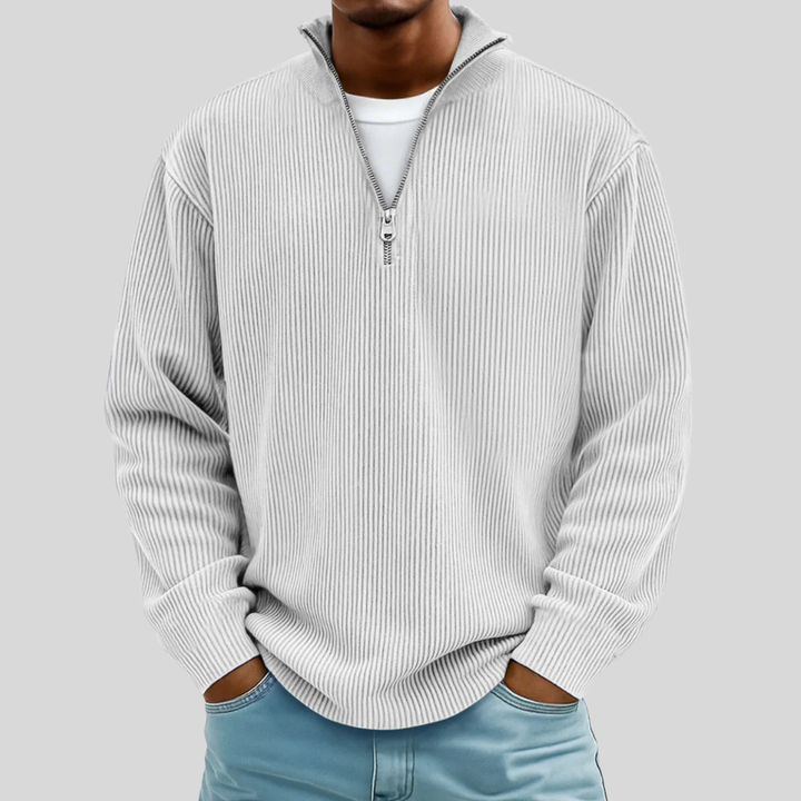 Desmond | Ribbed Quarter-Zip Sweater