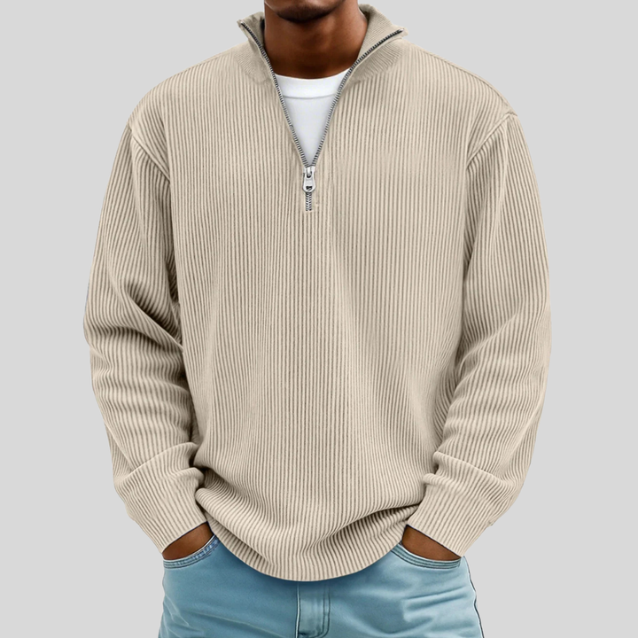 Desmond | Ribbed Quarter-Zip Sweater