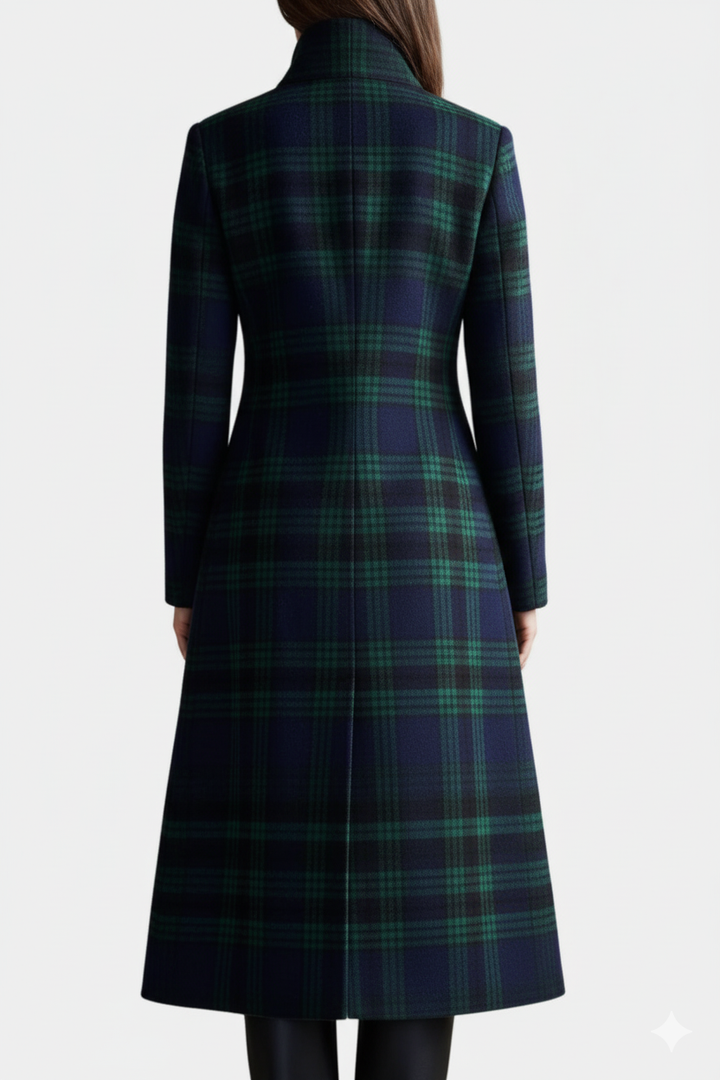 Isabel | Tailored Plaid Midi Coat