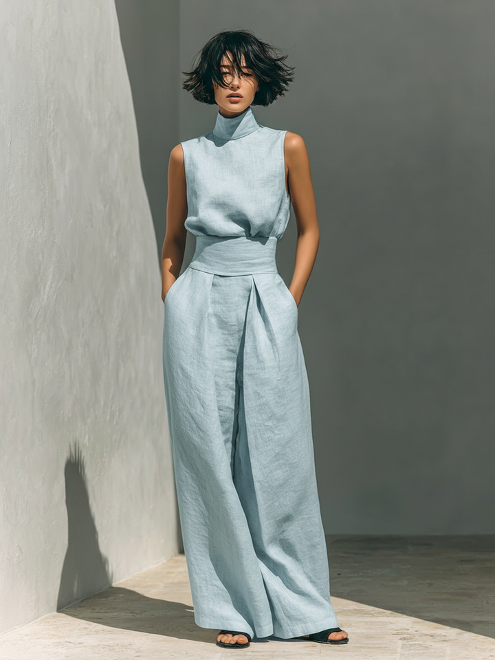 Delilah | Sleeveless Wide-Leg Two-Piece Set