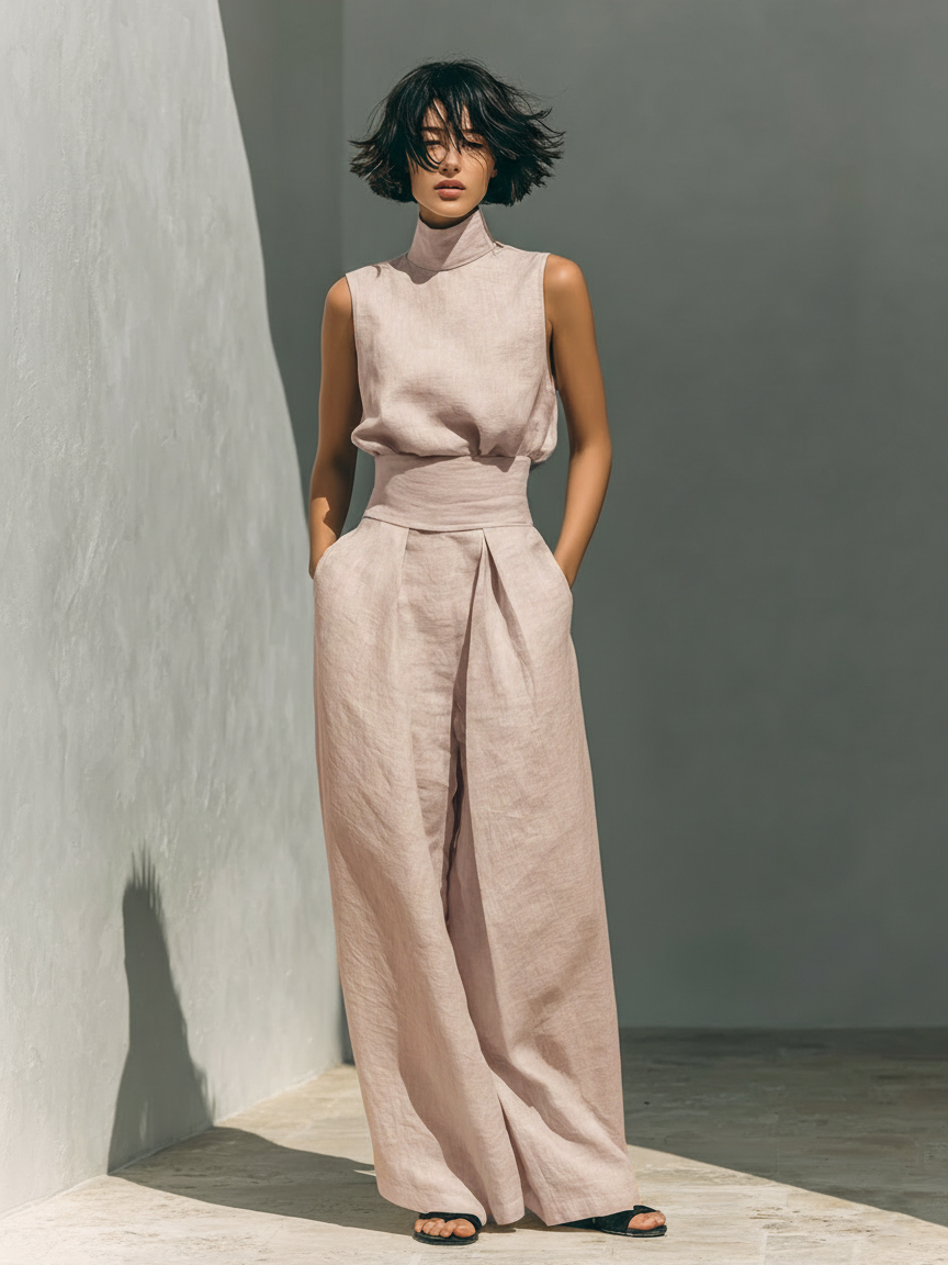 Delilah | Sleeveless Wide-Leg Two-Piece Set