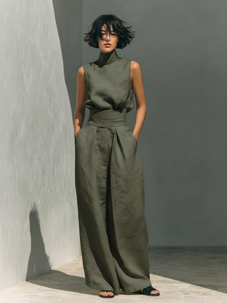 Delilah | Sleeveless Wide-Leg Two-Piece Set