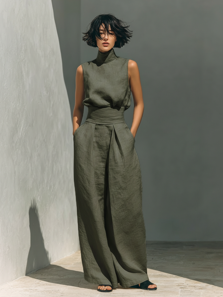 Delilah | Sleeveless Wide-Leg Two-Piece Set