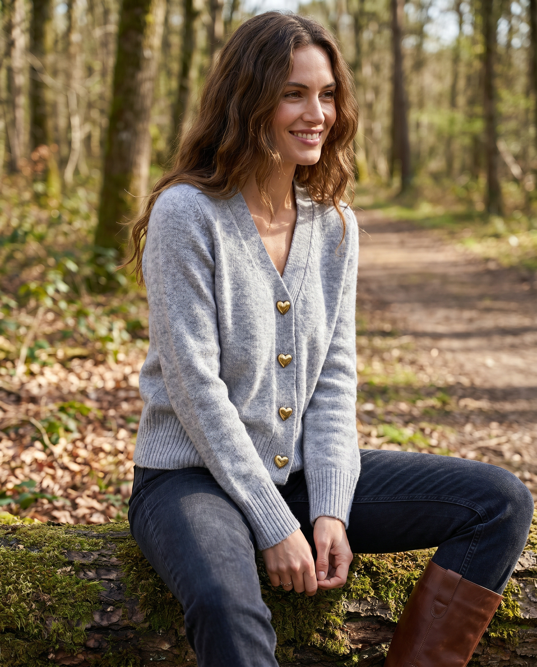 Mallory | Soft V-Neck Button Cardigan