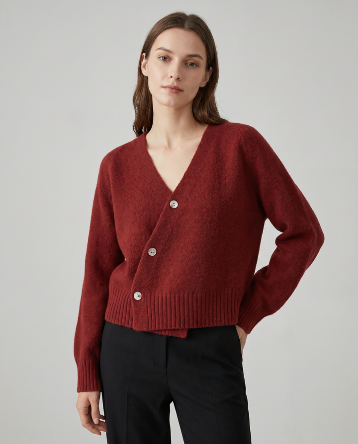 Estelle | Cross-Button V-Neck Cardigan