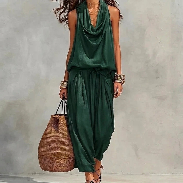 Estelle | Draped Halter Two-Piece Set