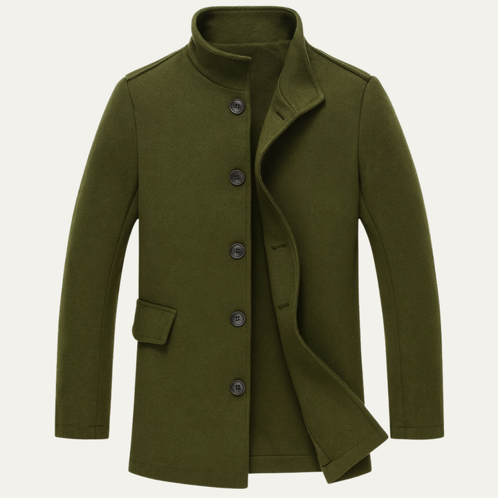 Nathaniel | Refined Stand-Collar Overcoat