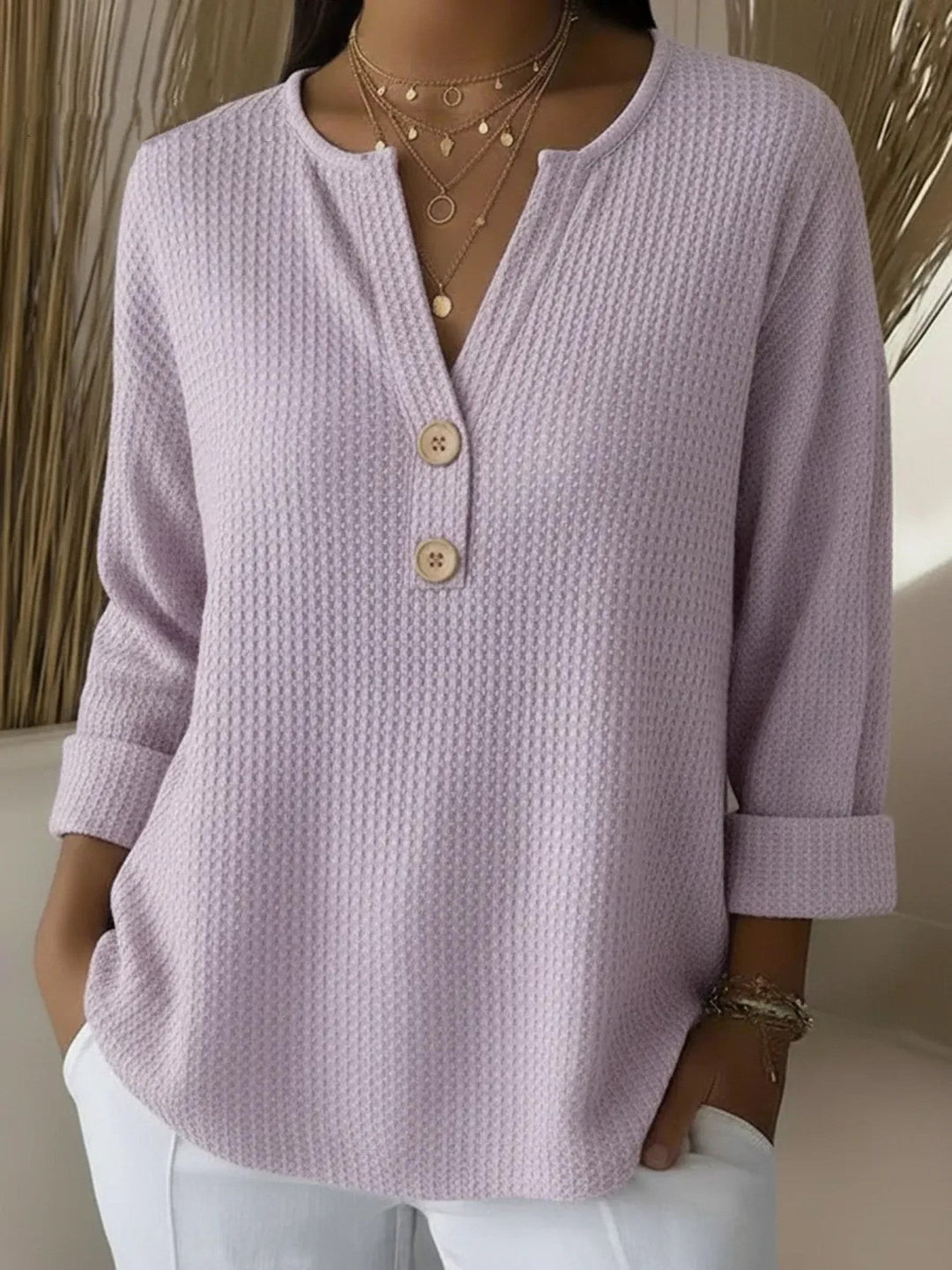 Susanna | Relaxed Henley Top