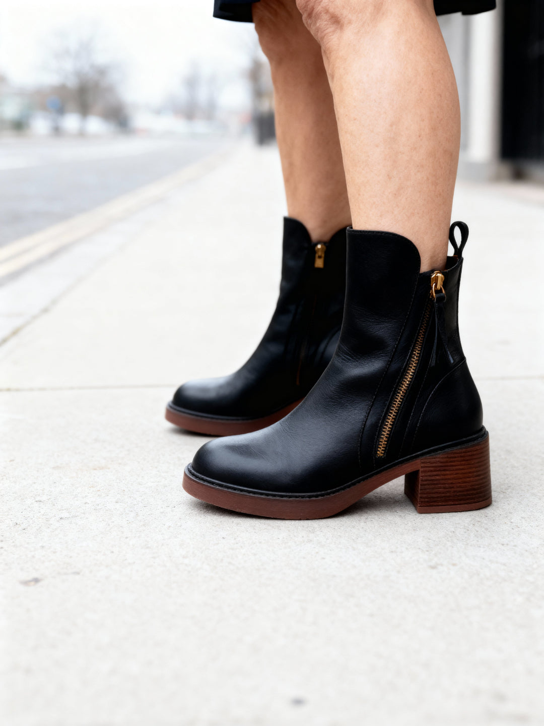 Sabina | Refined Block-Heel Ankle Boots