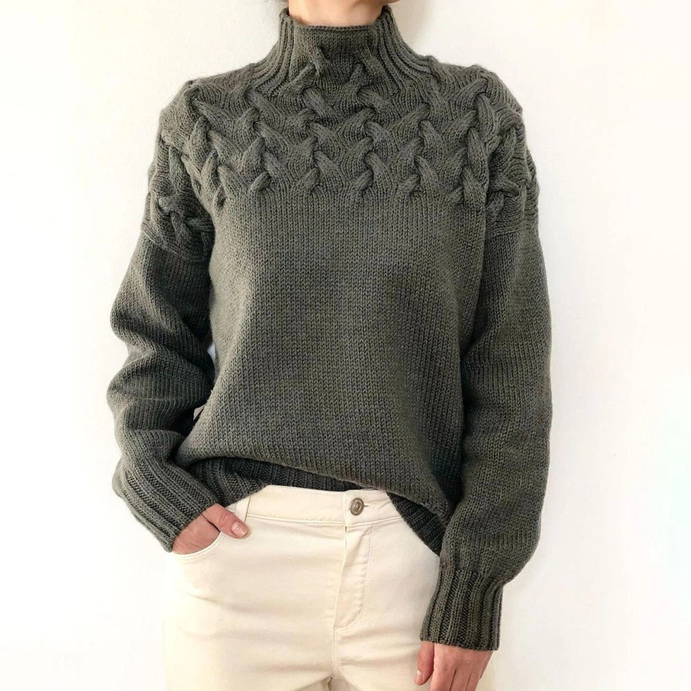 Colleen | Cable-Knit Turtleneck Sweater