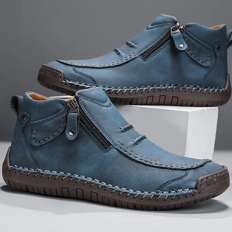 Logan | Men's Hand-Stitched Leather Ankle Boots