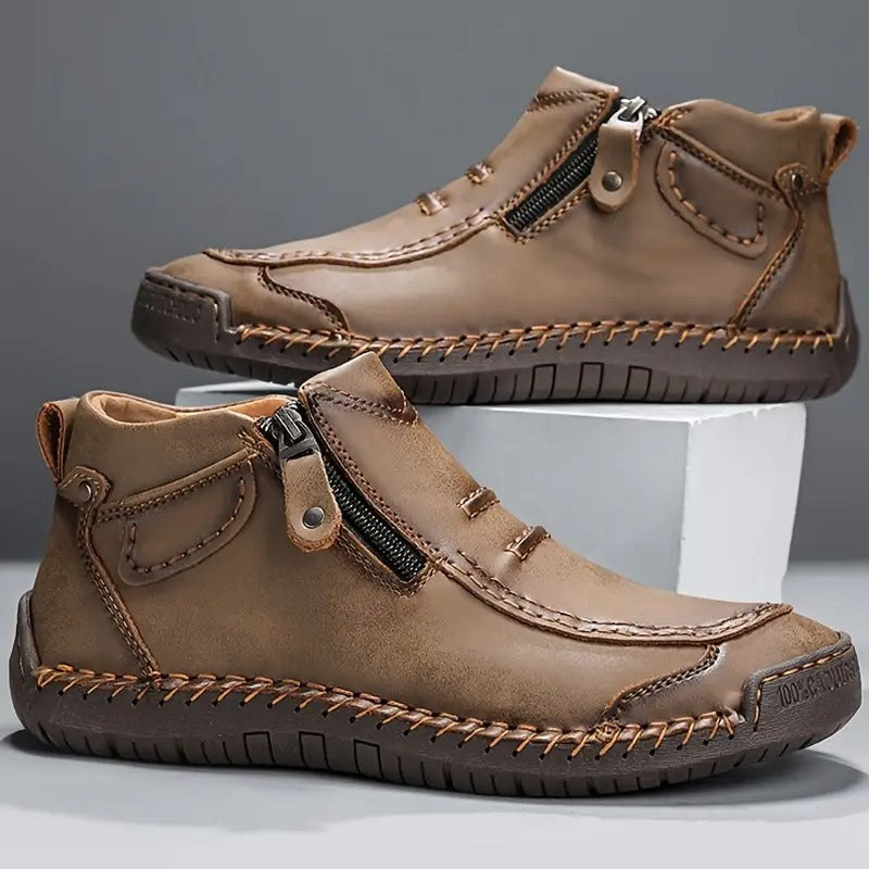 Logan | Men's Hand-Stitched Leather Ankle Boots