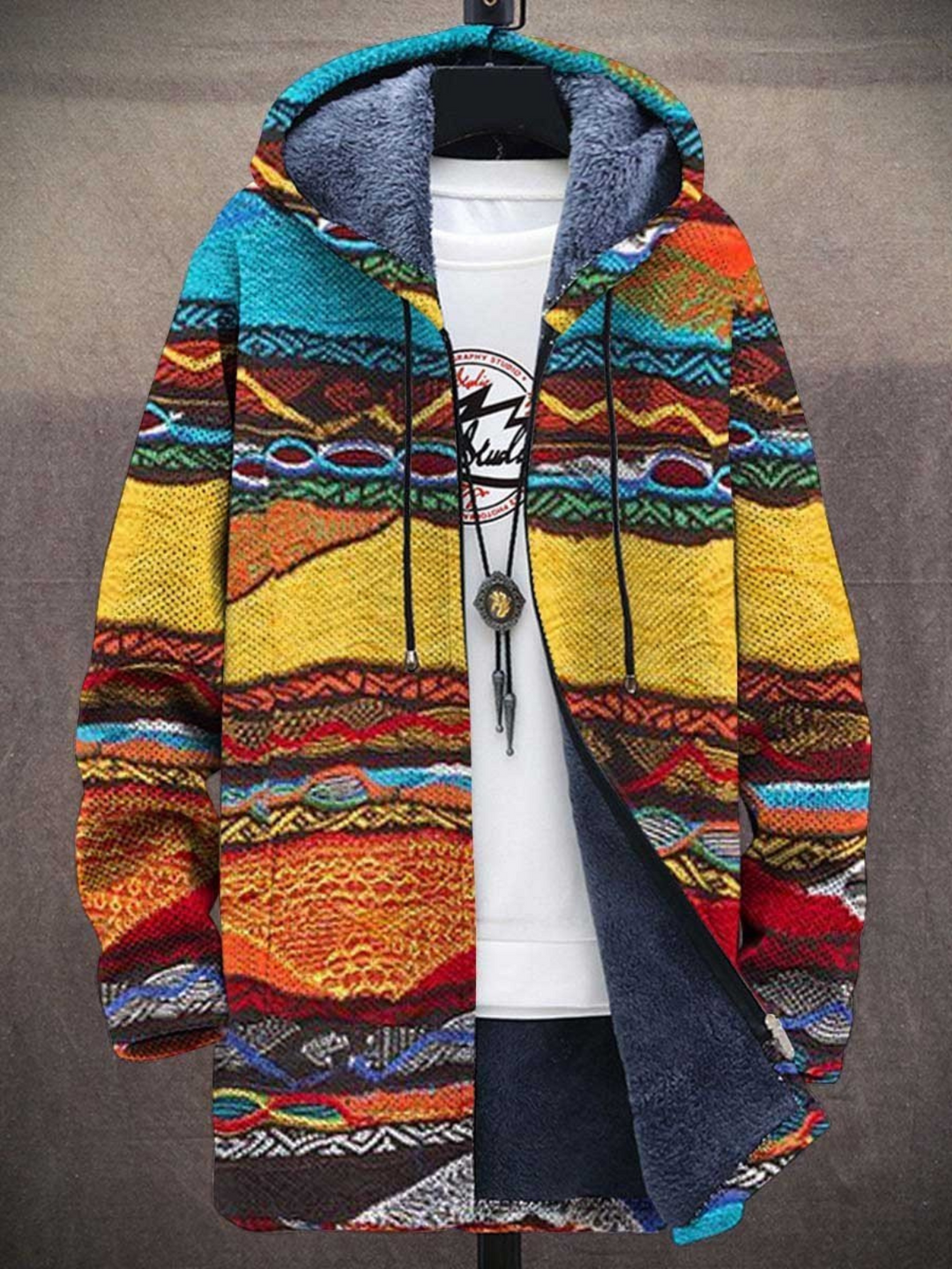 Rafferty | Artistic Hooded Zip Cardigan