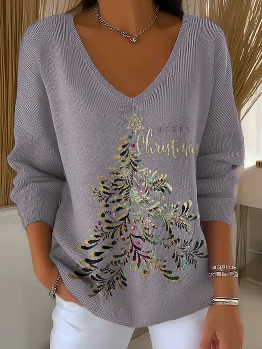 Diana | Festive V-Neck Sweater