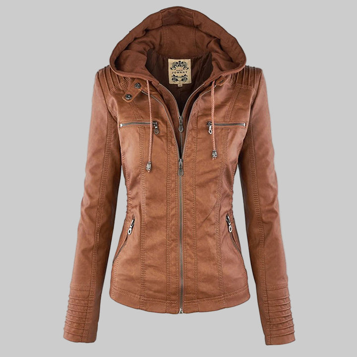 Bethany | Hooded Moto Jacket