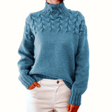 Rosaleen | Cable-Detail Turtleneck Sweater