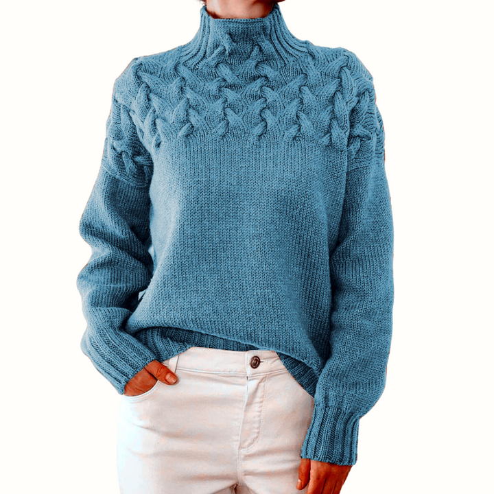 Rosaleen | Cable-Detail Turtleneck Sweater