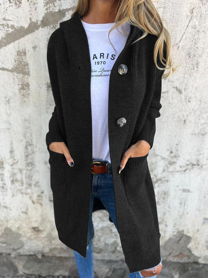 Esther | Longline Button-Front Cardigan