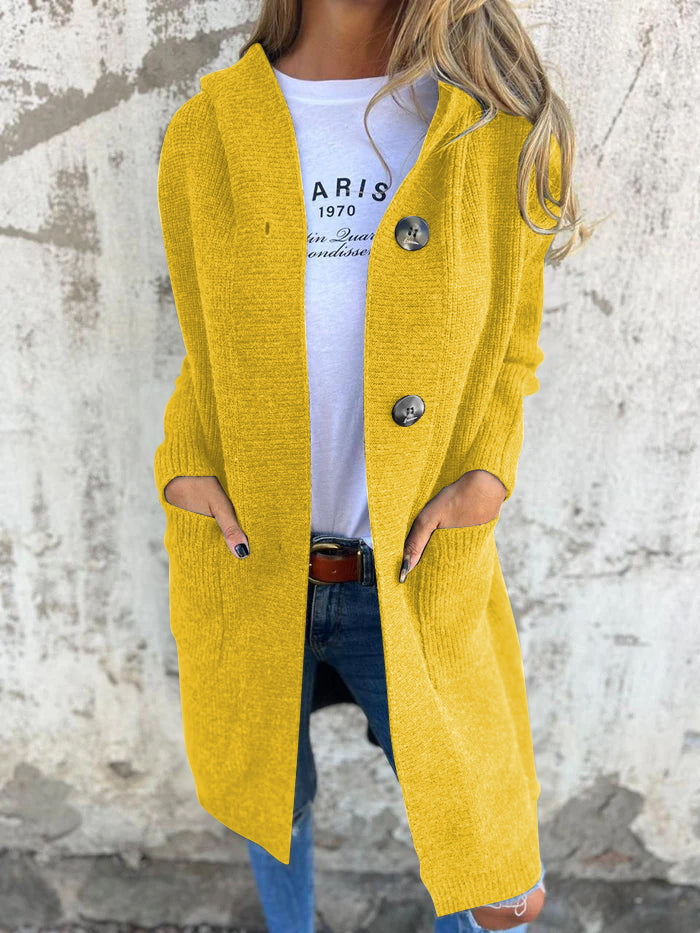 Esther | Longline Button-Front Cardigan