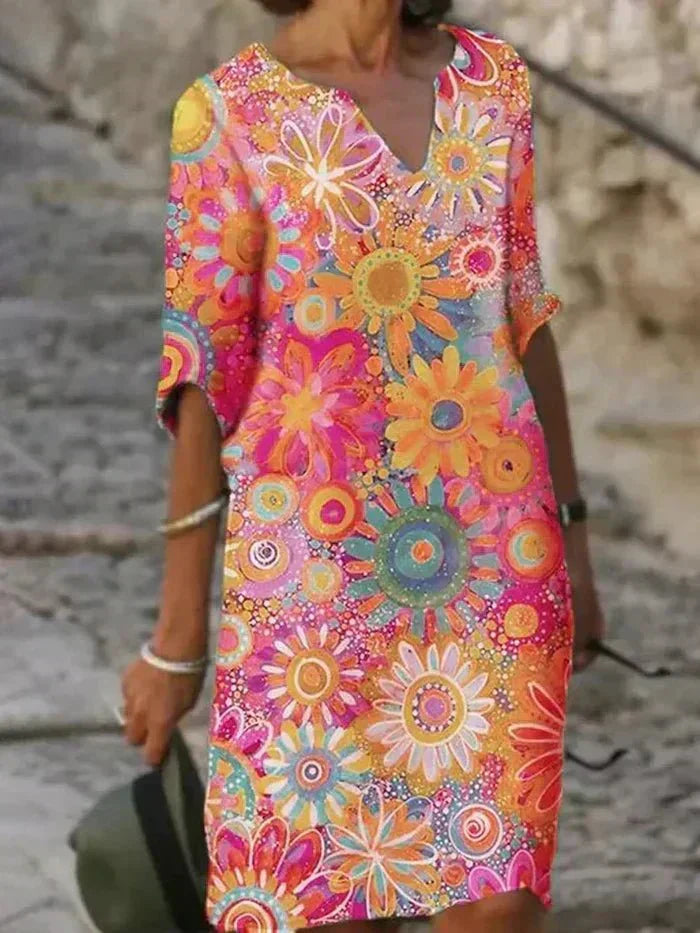 Della | Blooming Print Midi Dress