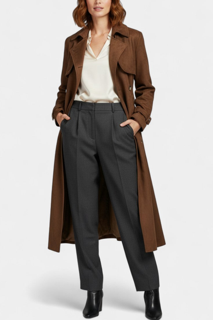 Abigail | Belted Longline Trench Coat