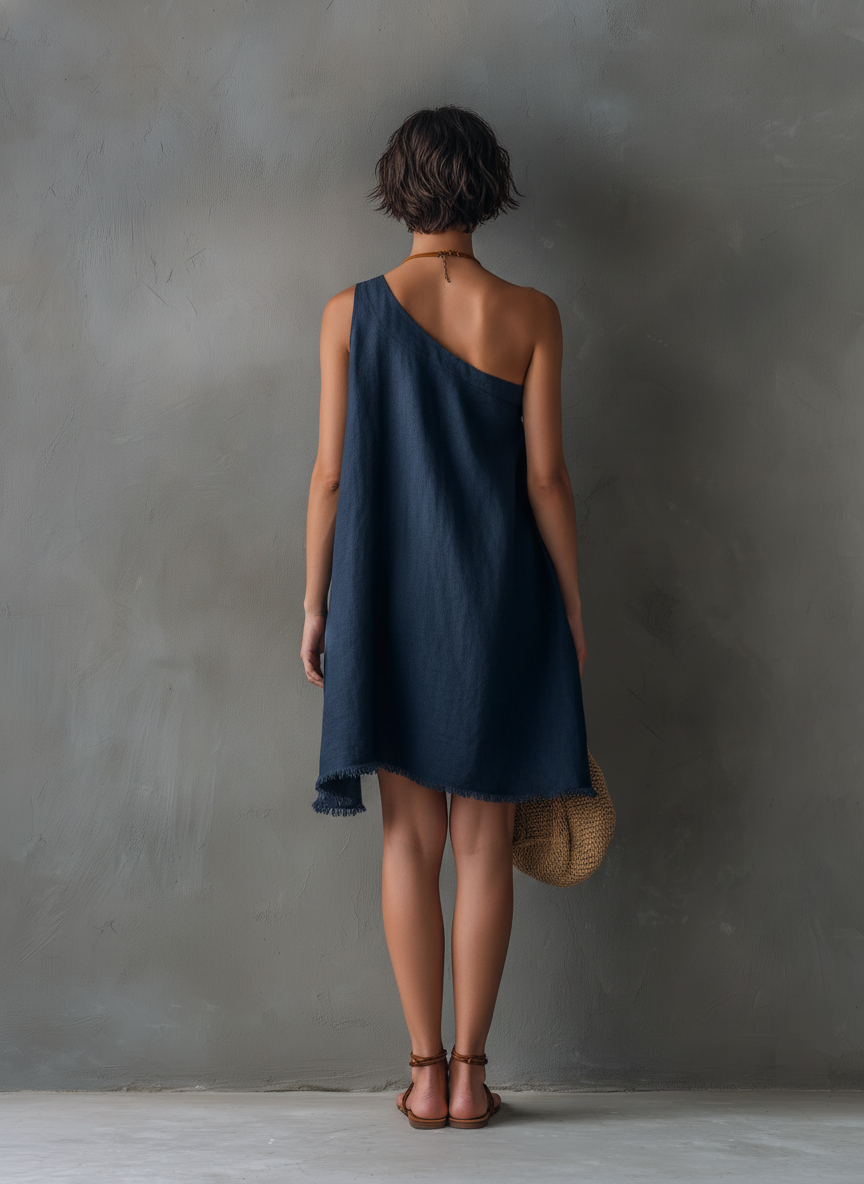 Delphina | Asymmetric One-Shoulder Dress
