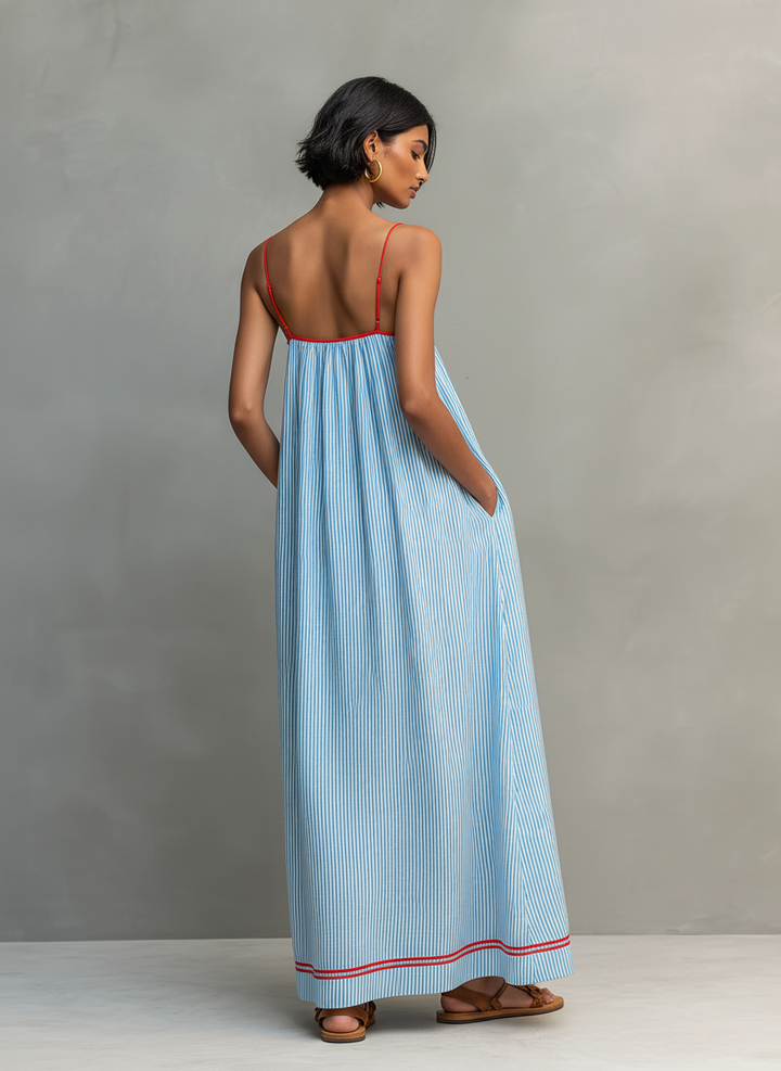 Coralie | Breezy Striped Maxi Dress