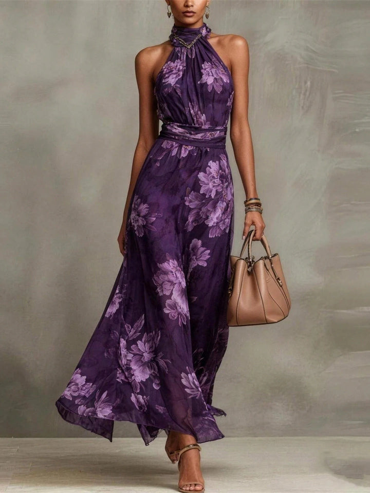 Nadine | Floral Halter Maxi Dress