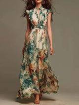Juliana | Flowing Botanical Maxi Dress