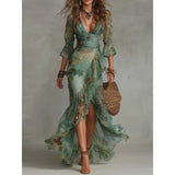 Anneliese | Floral Ruffle Wrap Dress