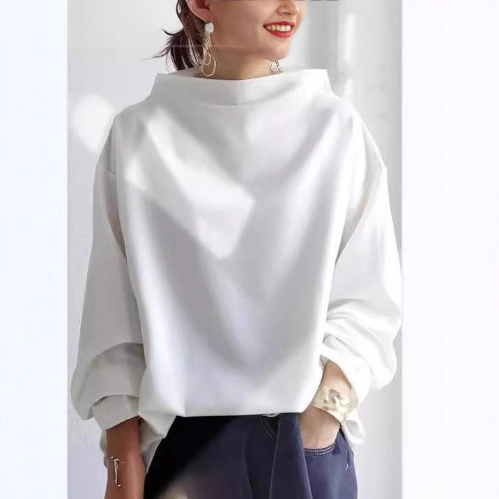 Joan | Draped High-Neck Top