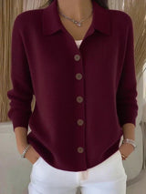 Sloane | Button-Front Collared Cardigan